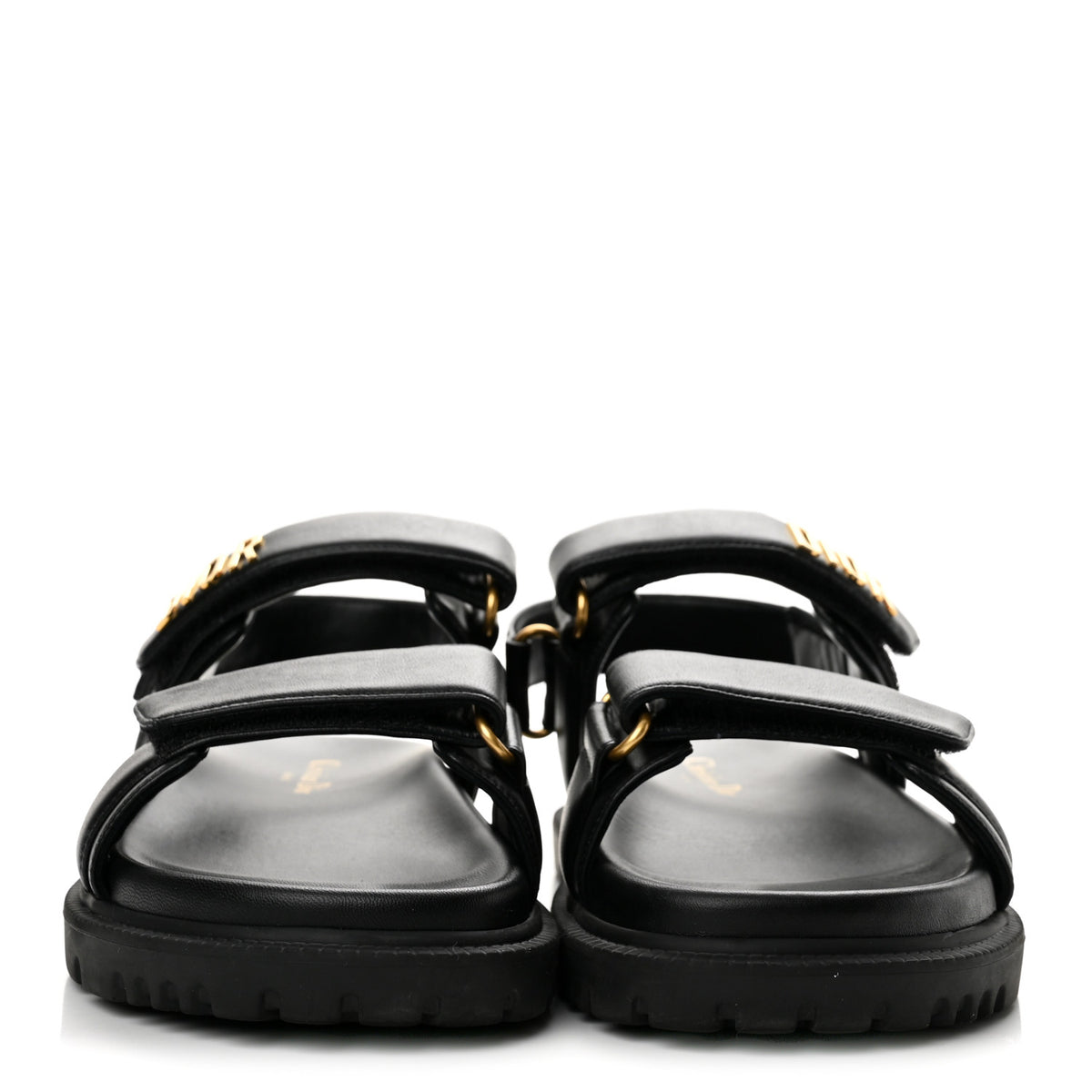 Lambskin Dioract 10mm Sandals 36.5 Black