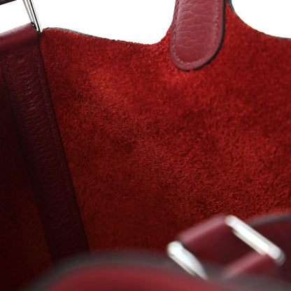 Hermes Taurillon Clemence Picotin Lock 18 PM Rouge Grenat 8 of 11