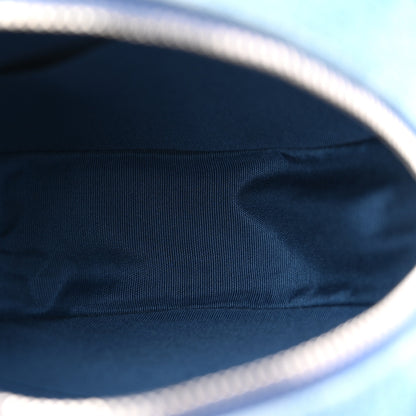 Chanel Denim Quilted Round Clutch With Chain Blue 6 of 11