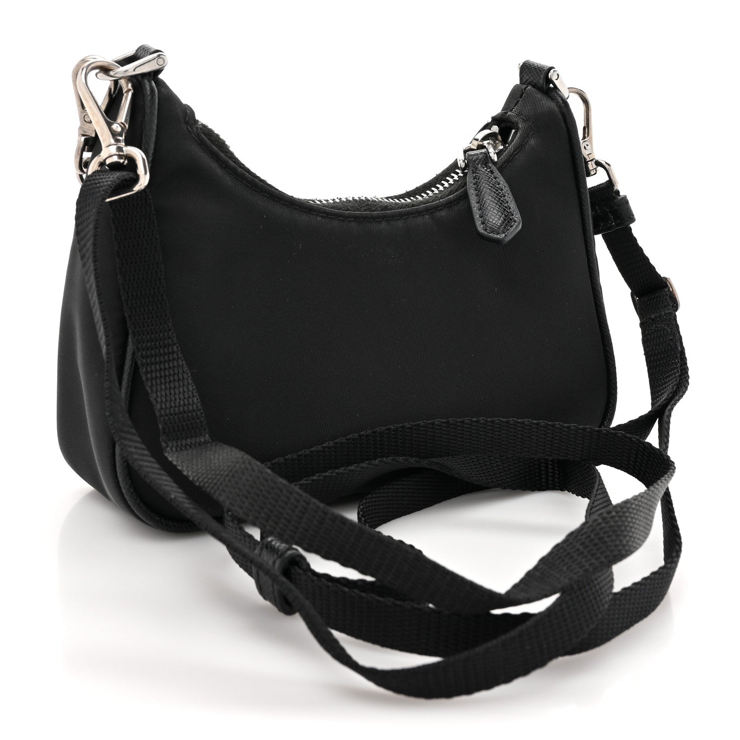 Prada Tessuto Nylon Mini Re-Edition 2000 Shoulder Bag Black 2 of 10