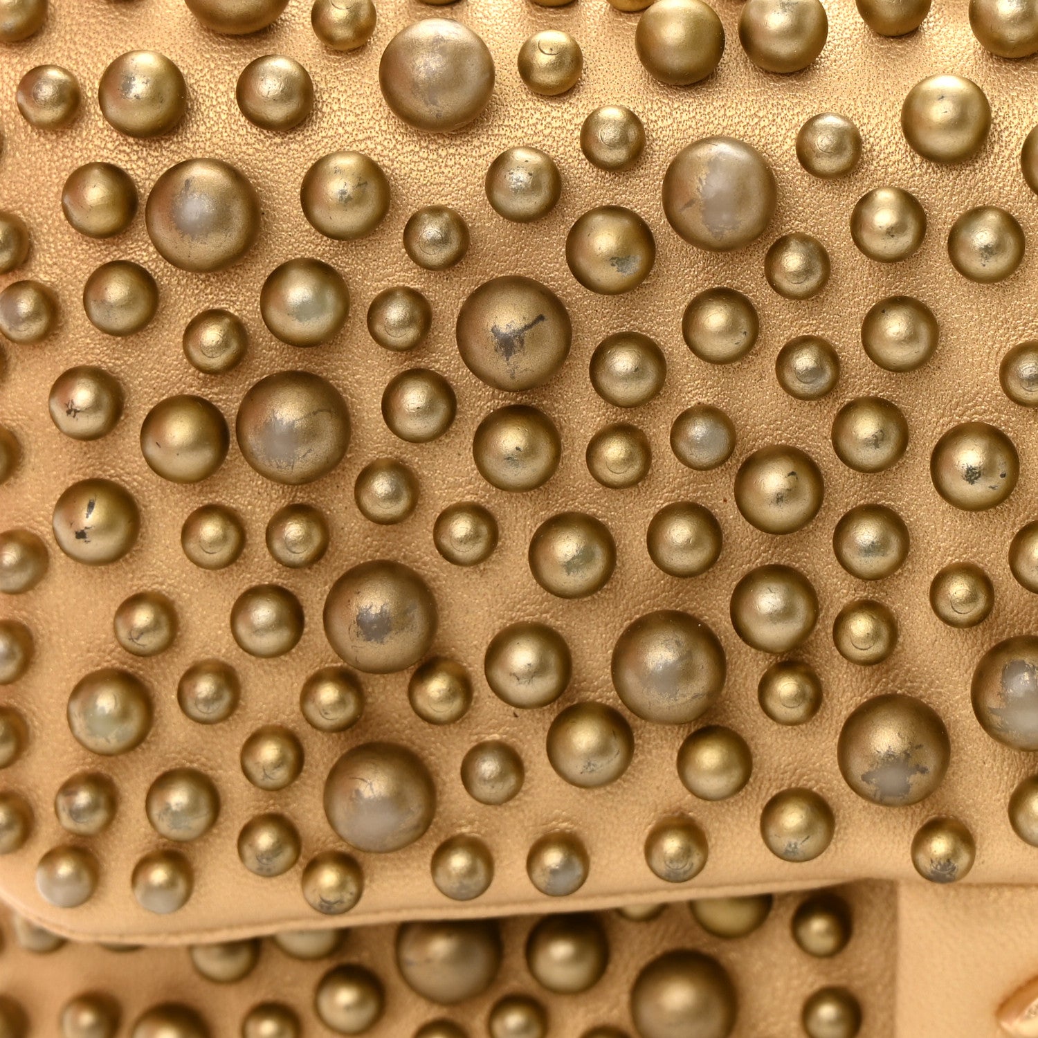 Chanel Lambskin Pearls Flap Gold 14 of 19