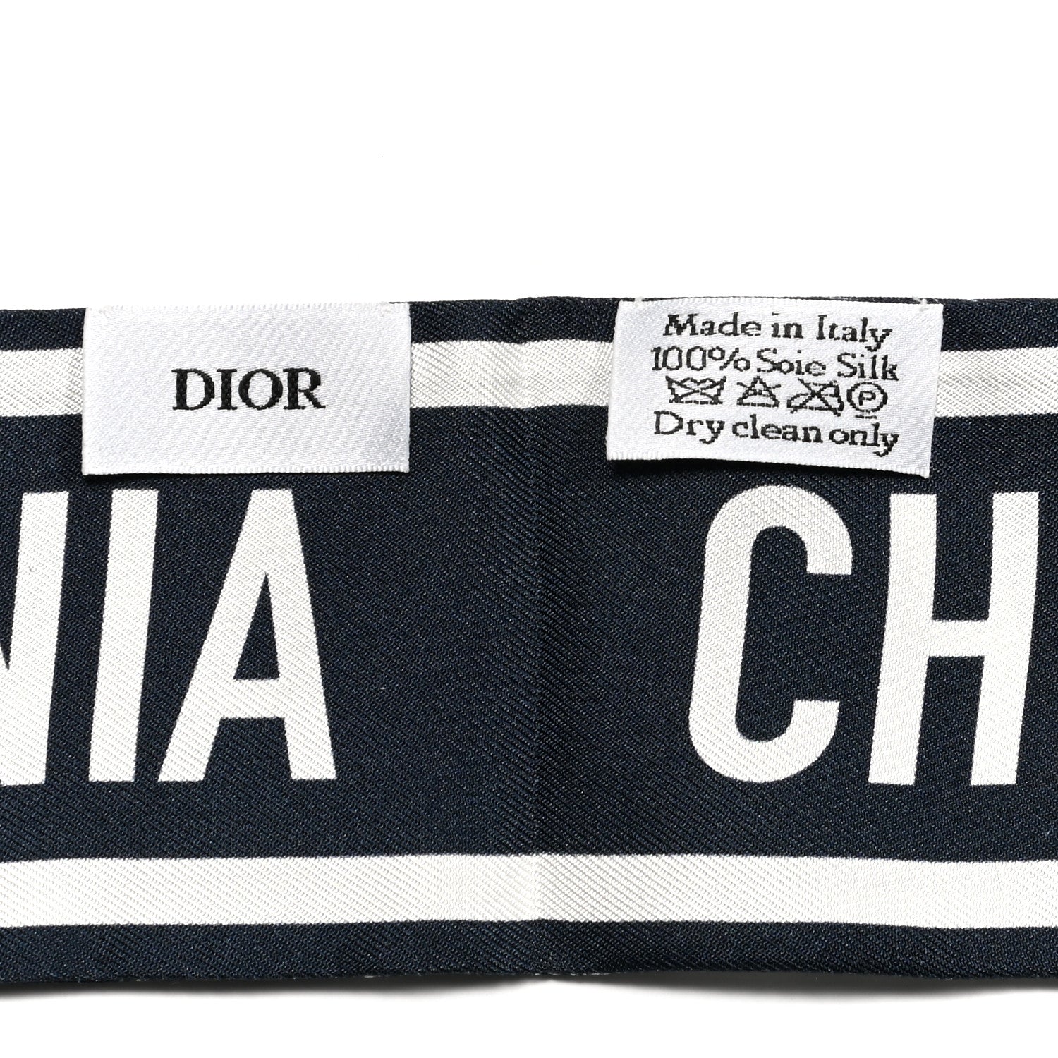Christian Dior Silk Toile De Jouy Mitzah Scarf Black White 3 of 3