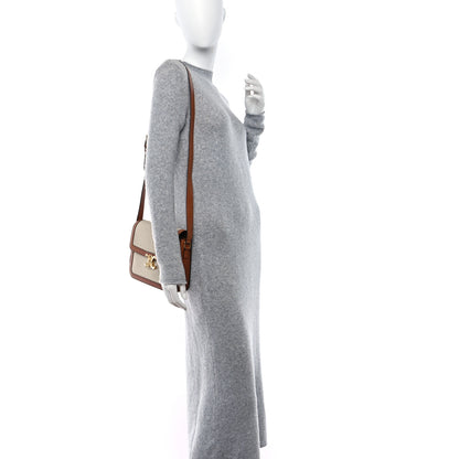 Celine Textile Natural Calfskin Large Triomphe Tan White 2 of 13