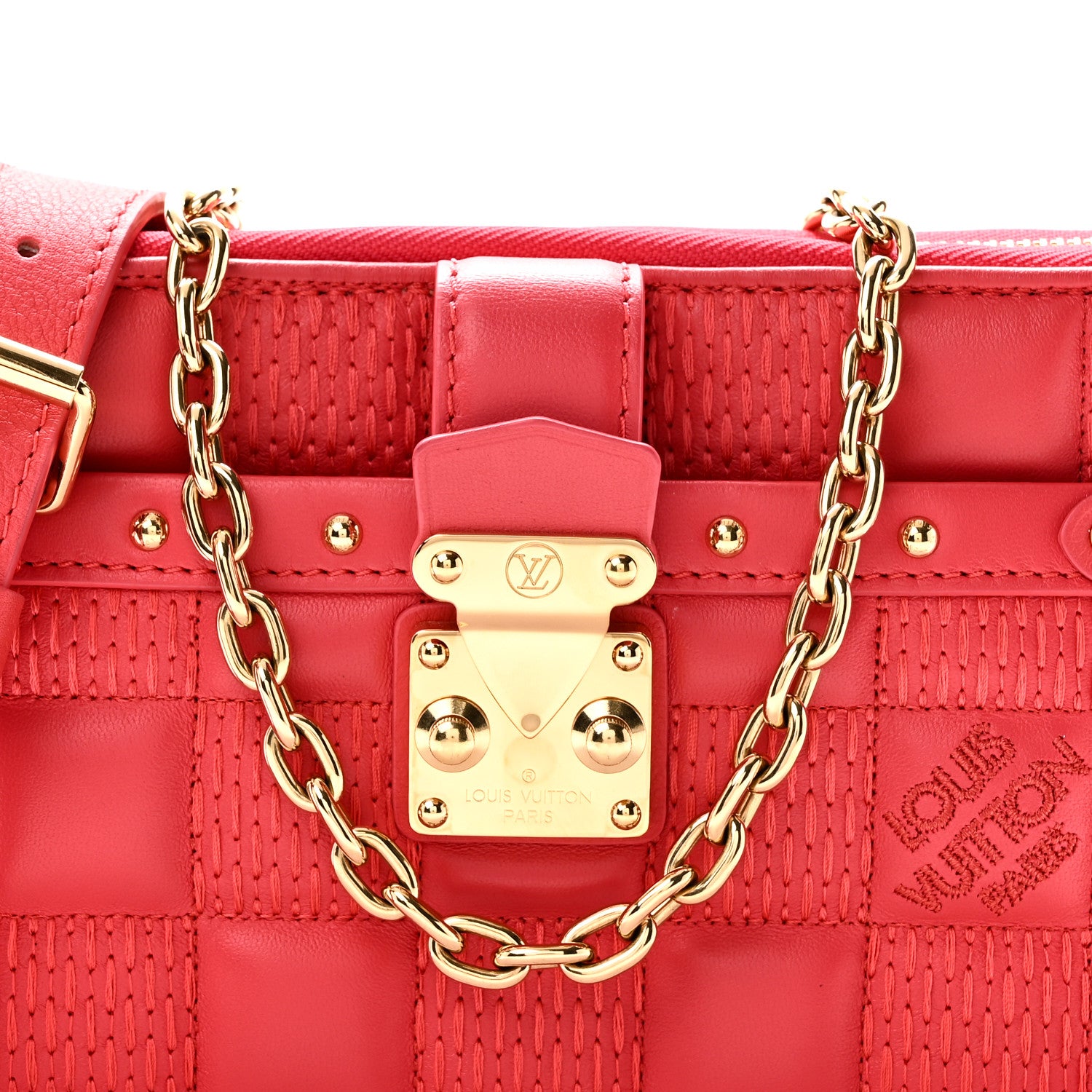 Louis Vuitton Lambskin Damier Quilt Troca PM Rose 7 of 9