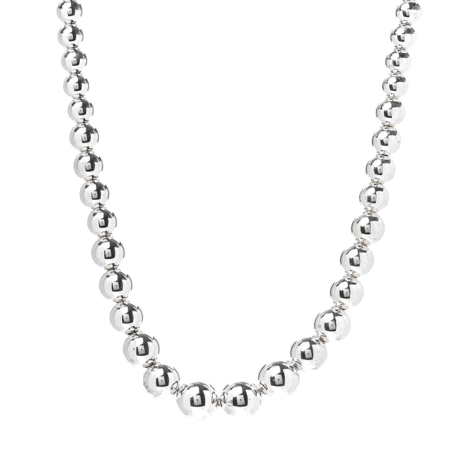 Tiffany Sterling Silver HardWear Graduated Ball Necklace 1 of 6