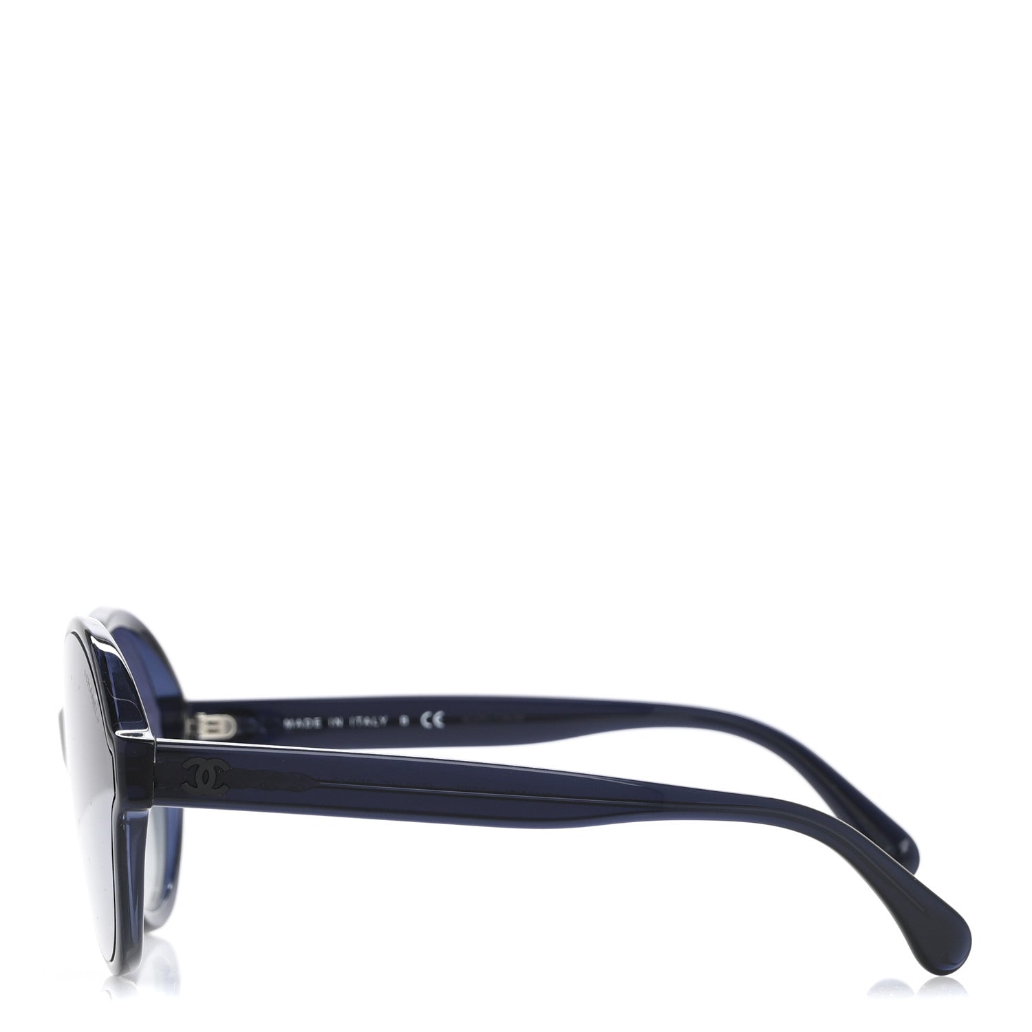 Chanel Acetate Polarized Round CC Sunglasses 5387 Blue 3 of 8