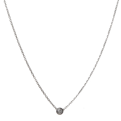 Cartier 18K White Gold Diamond XS D'Amour Pendant Necklace 4 of 8