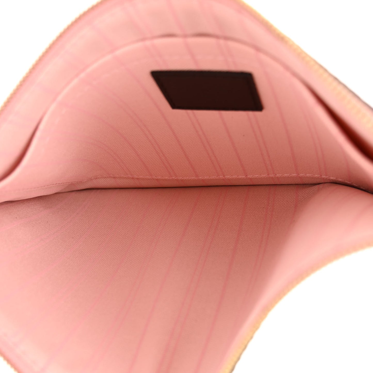 LOUIS VUITTON Damier Ebene Neverfull MM GM Pochette Rose Ballerine