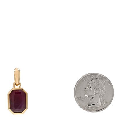 David Yurman 18K Yellow Gold Ruby Love Amulet Pendant 2 of 3