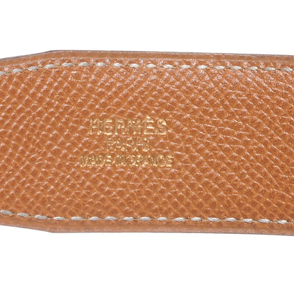 Hermes Box Courchevel 32mm H Belt 65 Black Gold 5 of 6