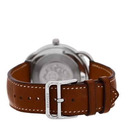 Hermes Stainless Steel Barenia 40mm Arceau Quartz Watch Fauve 3 of 5