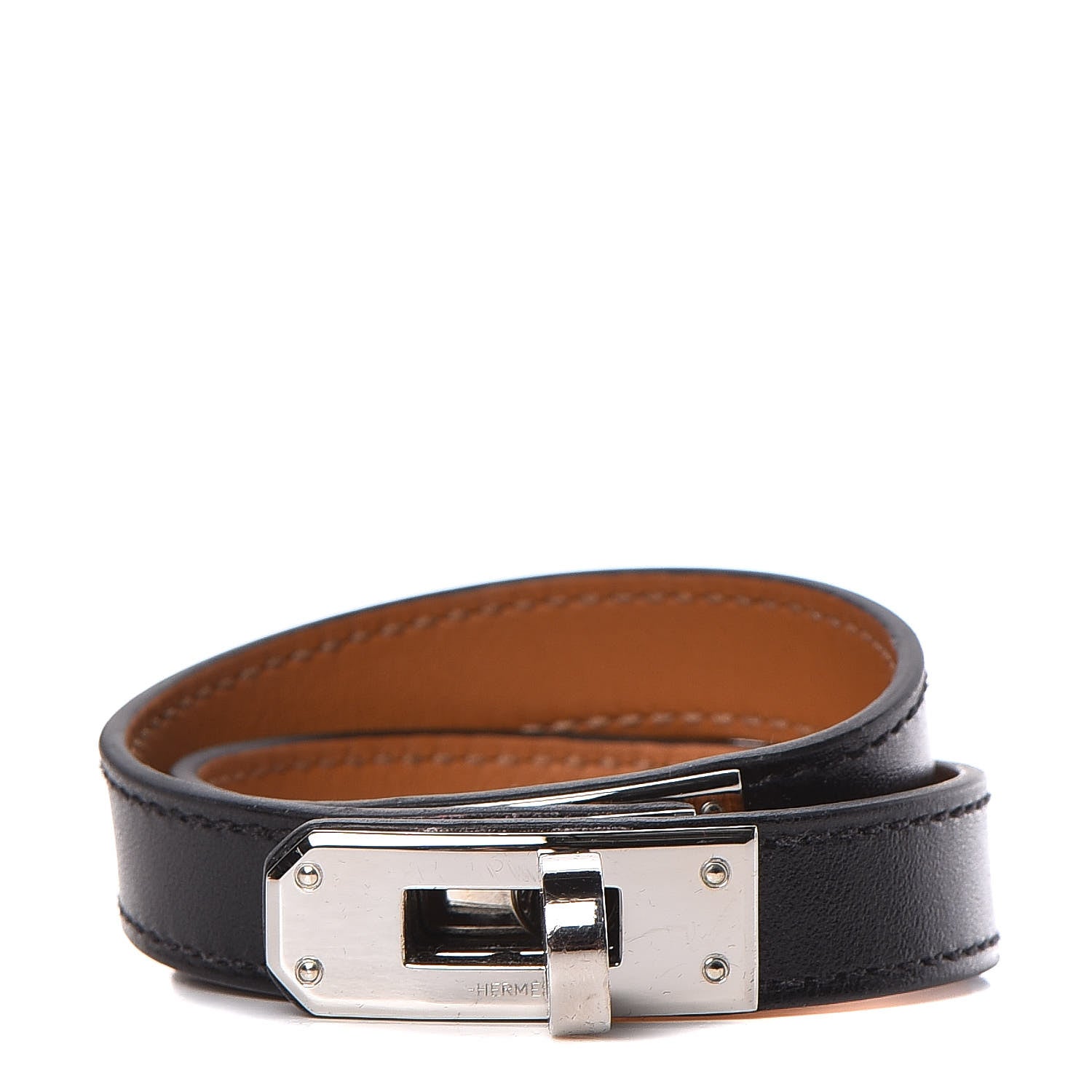 Hermes Chamonix Kelly Double Tour Bracelet S Black 1 of 6