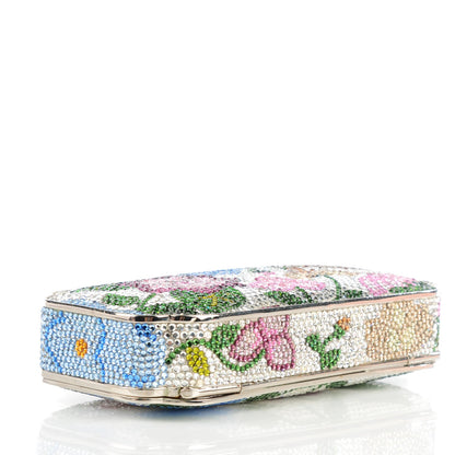 Judith Leiber Swarovski Crystal Floral Miniaudiere Clutch 10 of 15