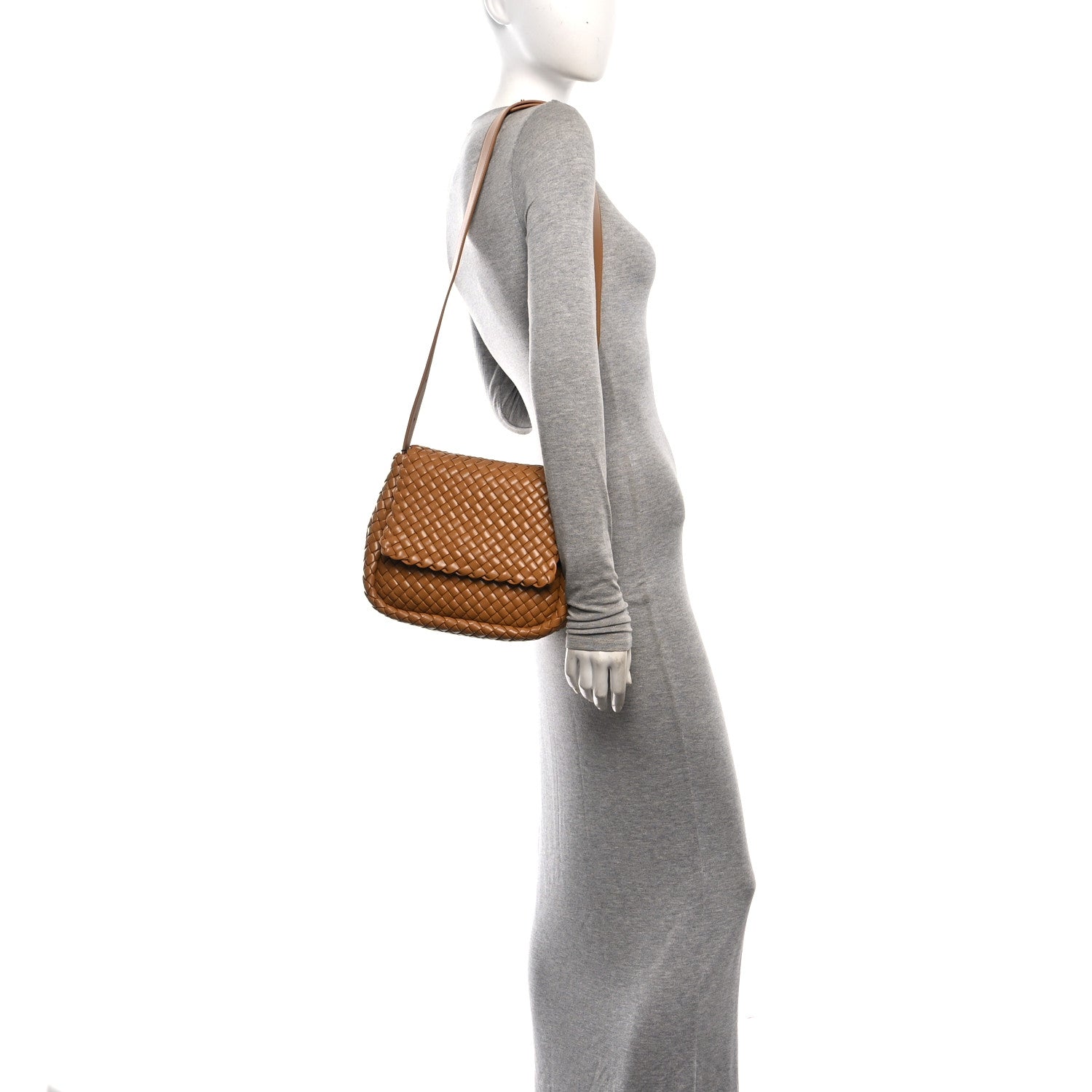 Bottega Veneta Nappa Intreccicio Padded Cobble Shoulder Bag Caramel 2 of 10