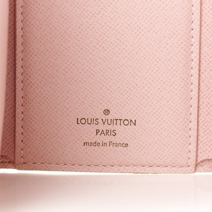 Louis Vuitton Damier Azur Victorine Wallet Rose Ballerine 7 of 10