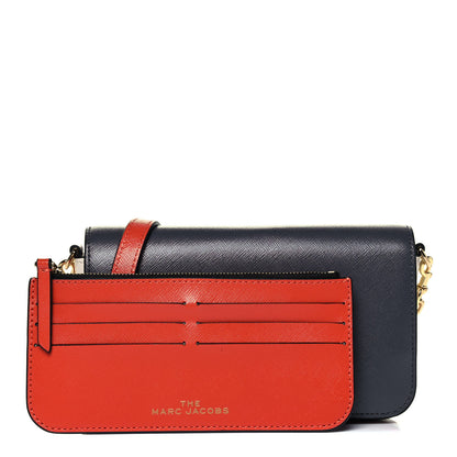 Marc Jacobs Saffiano Snapshot Wallet On Chain Bag Cylinder Grey Multi 1 of 10