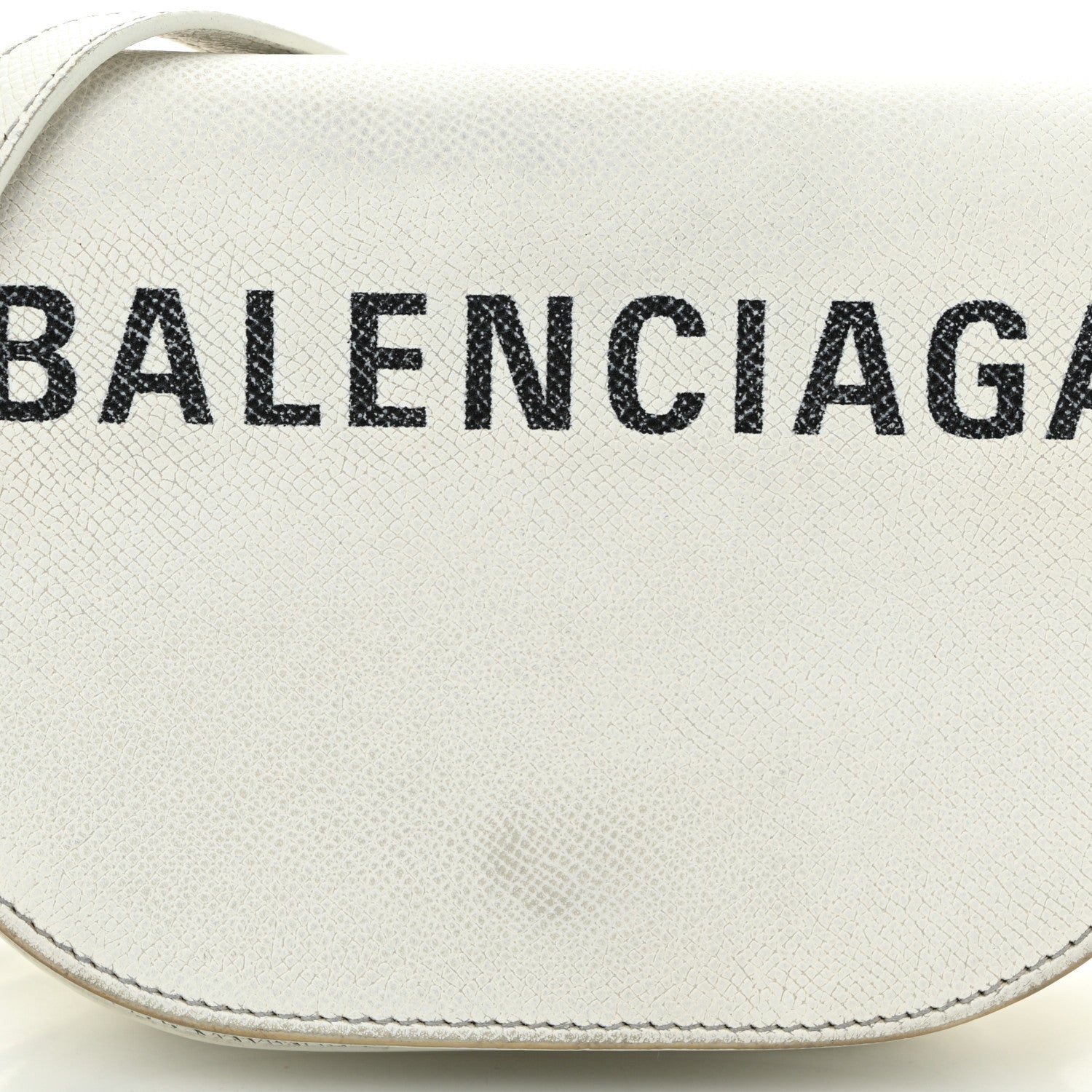 Balenciaga Grained Calfskin Logo Print Ville Day Bag XS White 7 of 14