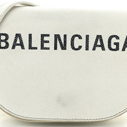 Balenciaga Grained Calfskin Logo Print Ville Day Bag XS White 7 of 14