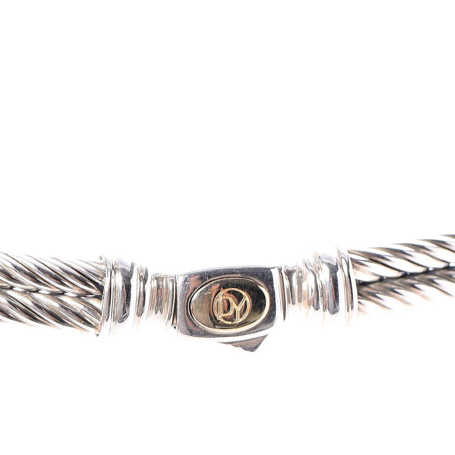 David Yurman Sterling Silver Diamond Double Cable Crossover X Necklace 4 of 5