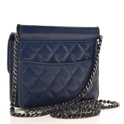 Chanel Lambskin Quilted Mini Crossing Times Flap Blue 3 of 9