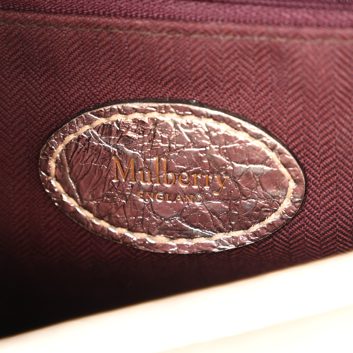 Mulberry Metallic Crinkled Calfskin Medium Alexa Gold 6 of 10