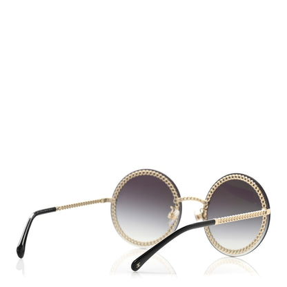 Chanel Round Chain Sunglasses 4245 Gold 4 of 8