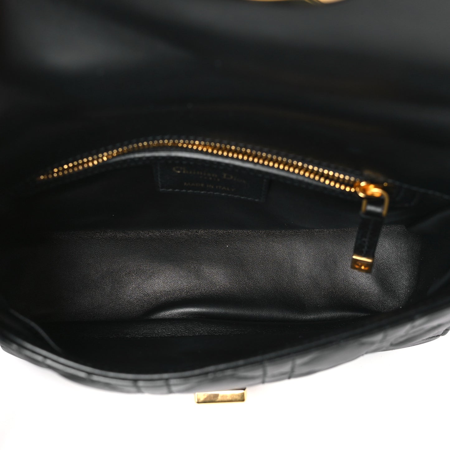 Calfskin Cannage Small Caro Bag Black
