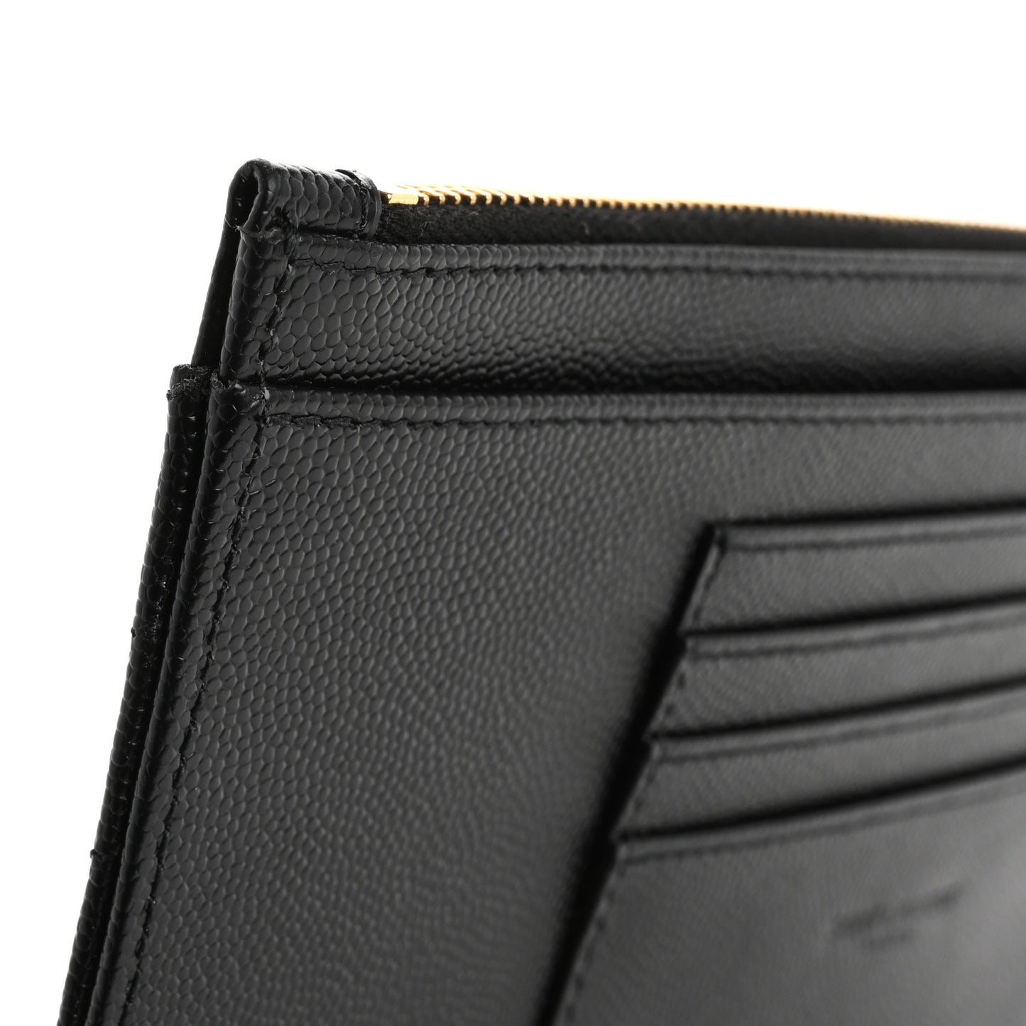 Grain De Poudre Chevron Monogram Large Bill Pouch Black