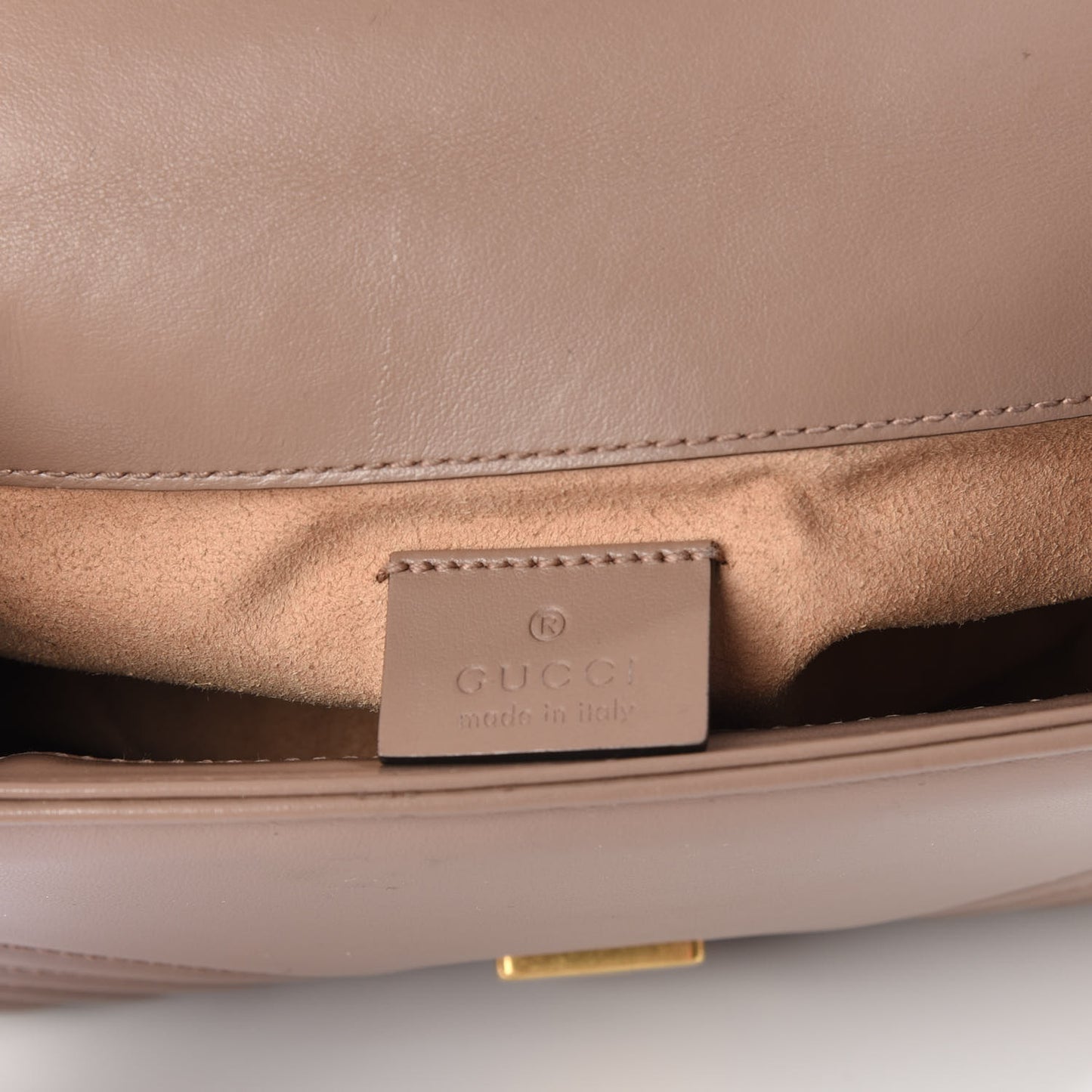 Calfskin Matelasse Mini GG Marmont Top Handle Shoulder Bag Porcelain Rose