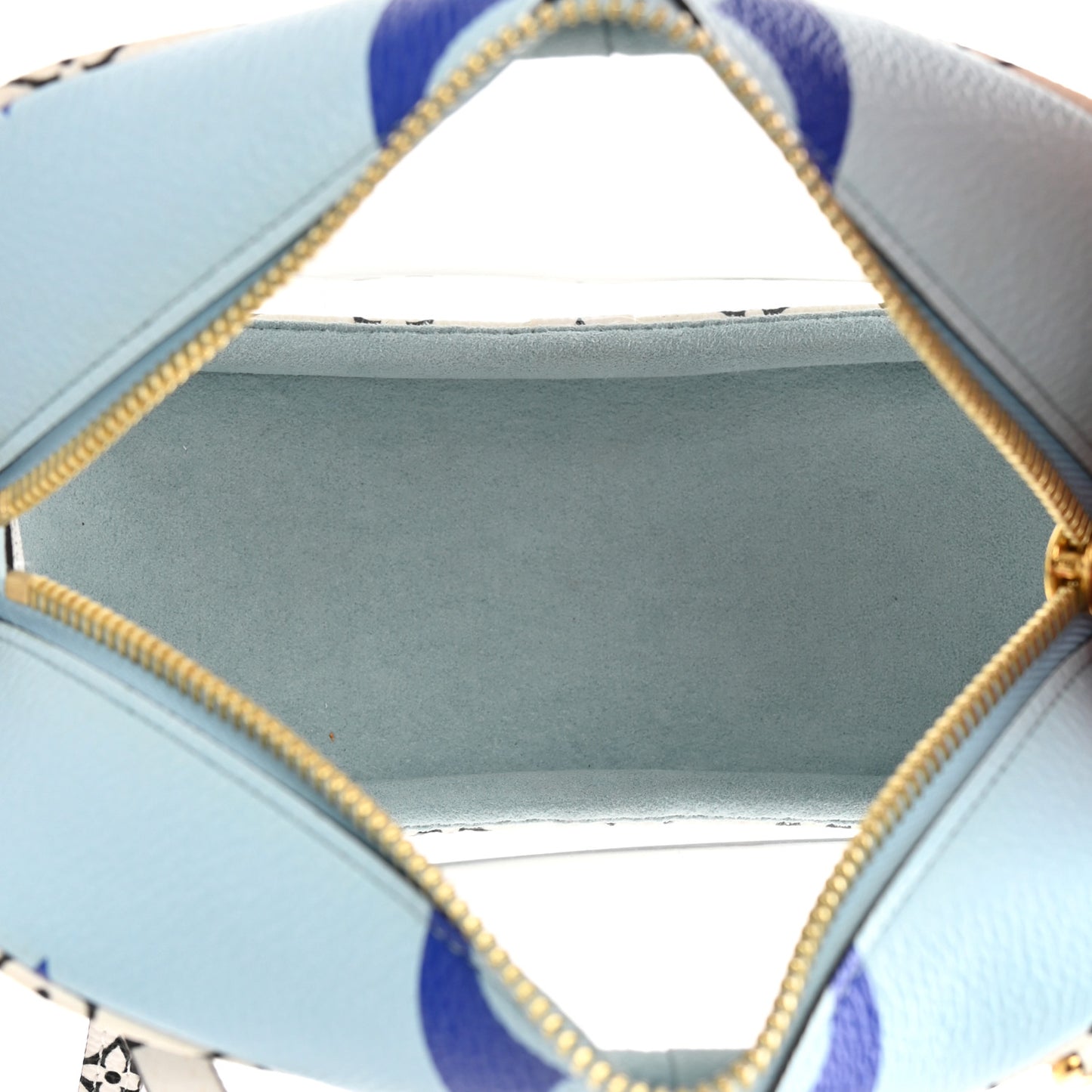 Monogram Giant Hawaii Beach Pouch Blue