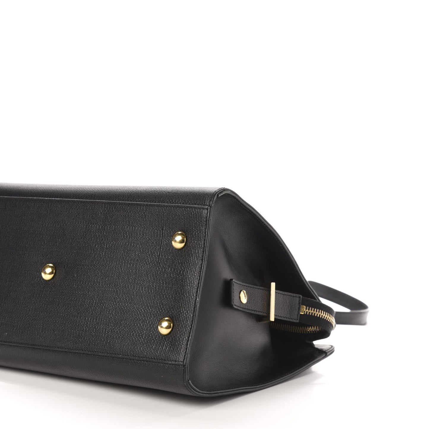 Textured Calfskin Small Classic Y Cabas Black