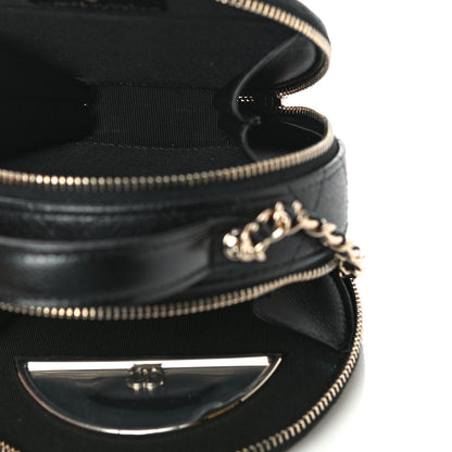 Chanel Caviar Quilted Round Handle With Care Vanity With Chain Black 5 of 11