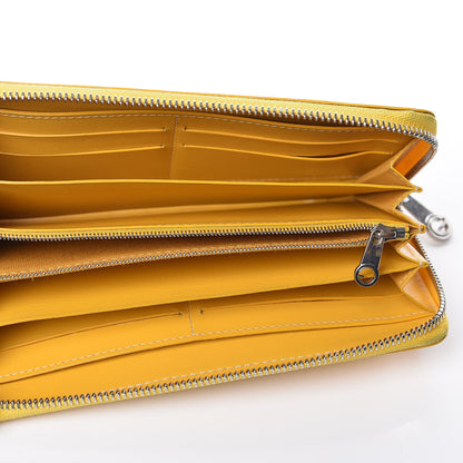 Goyard Goyardine Matignon Zip Around GM Wallet Yellow 5 of 14