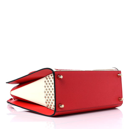 Christian Louboutin Loubi Kraft PVC Patent Calfskin Empire Medium Paloma Kraft Latte 4 of 9