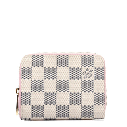 Louis Vuitton Damier Azur Zippy Coin Purse Rose Ballerine 1 of 11