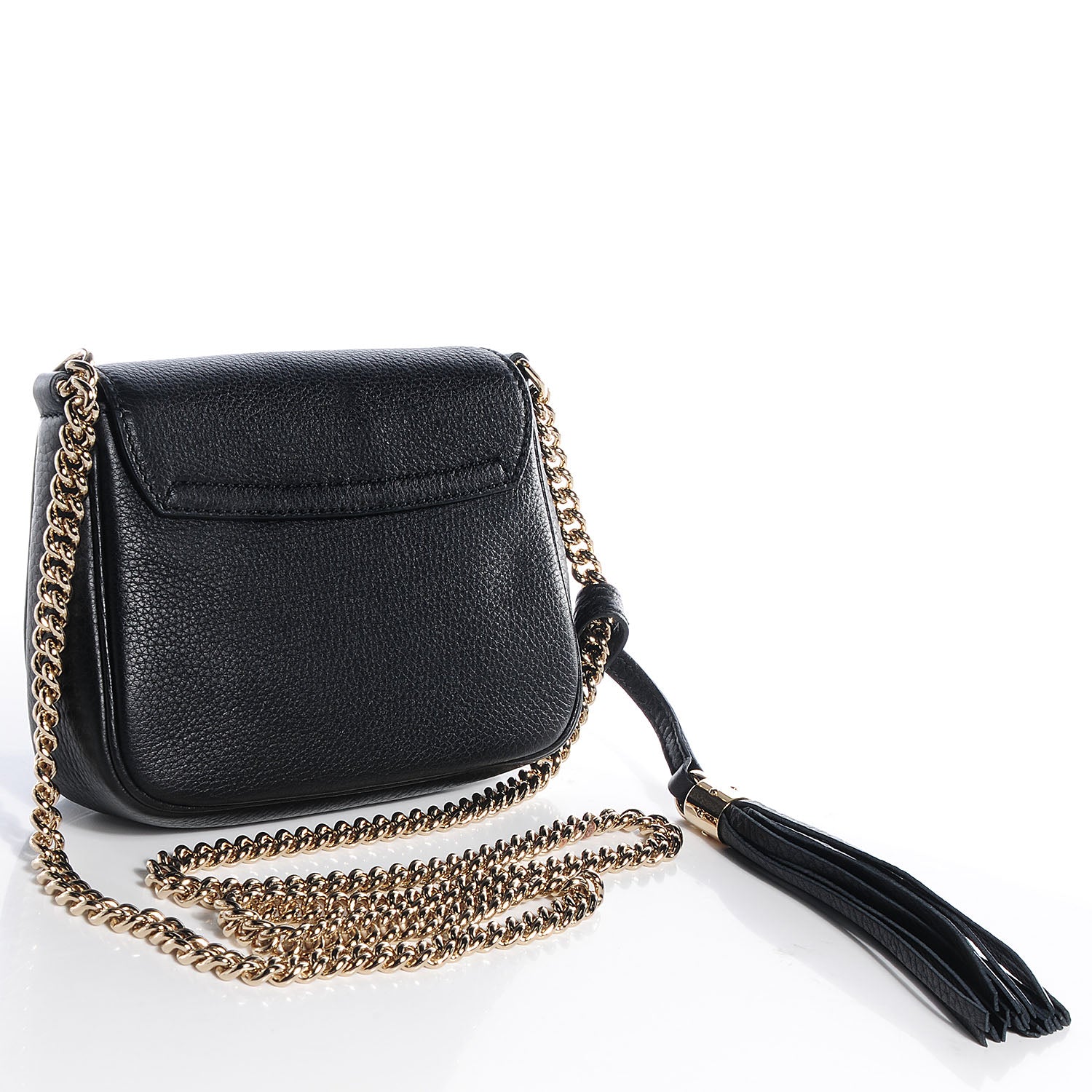 Gucci Pebbled Calfskin Small Soho Flap Crossbody Black 3 of 7