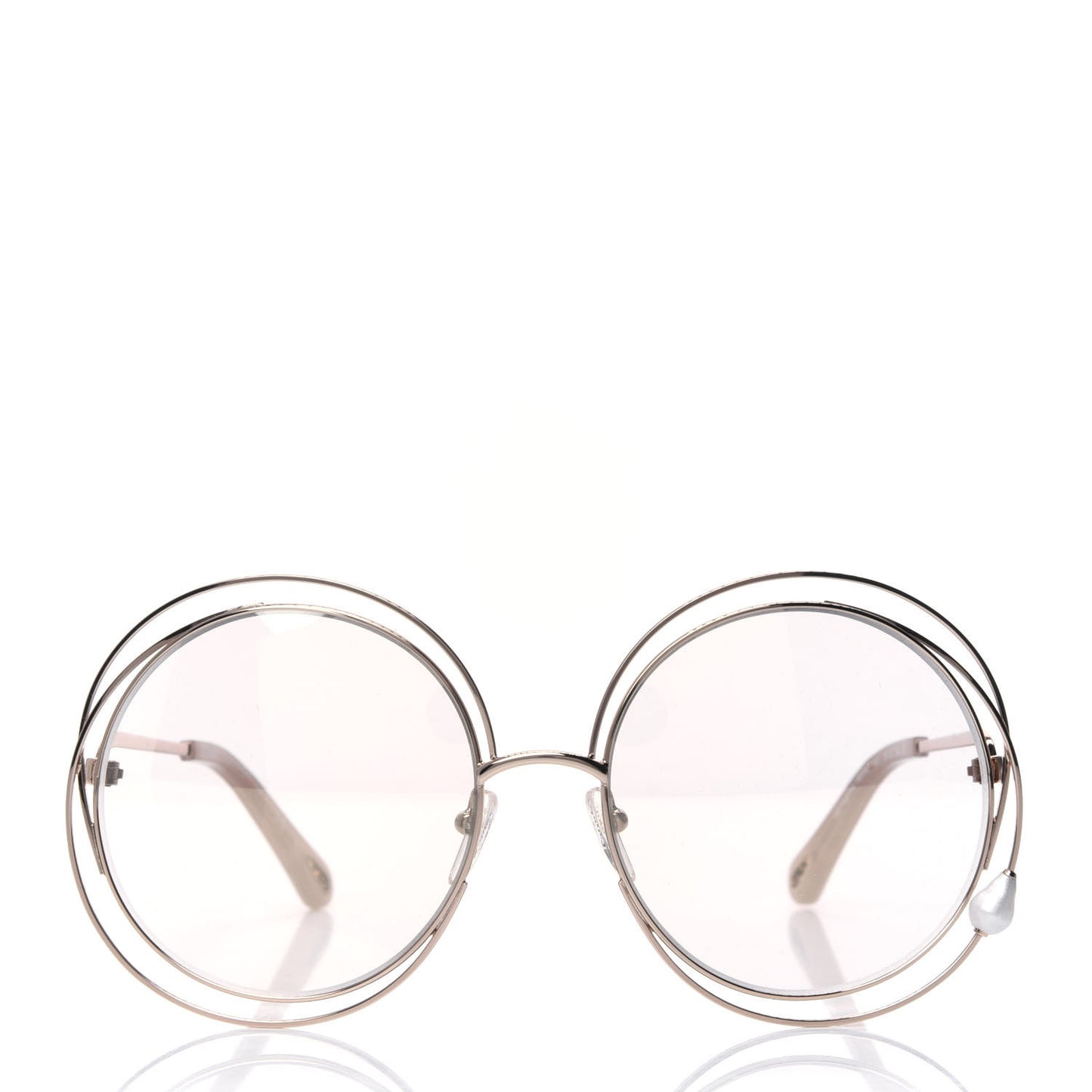 Metal Oversized Round Carlina Oversized Round Sunglasses CE114ST Gold