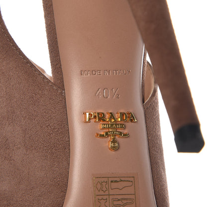 Prada Suede Platform Pumps 40.5 Dark Rose 8 of 10