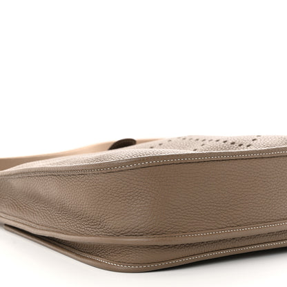 Hermes Taurillon Clemence Evelyne III PM Etoupe 9 of 11