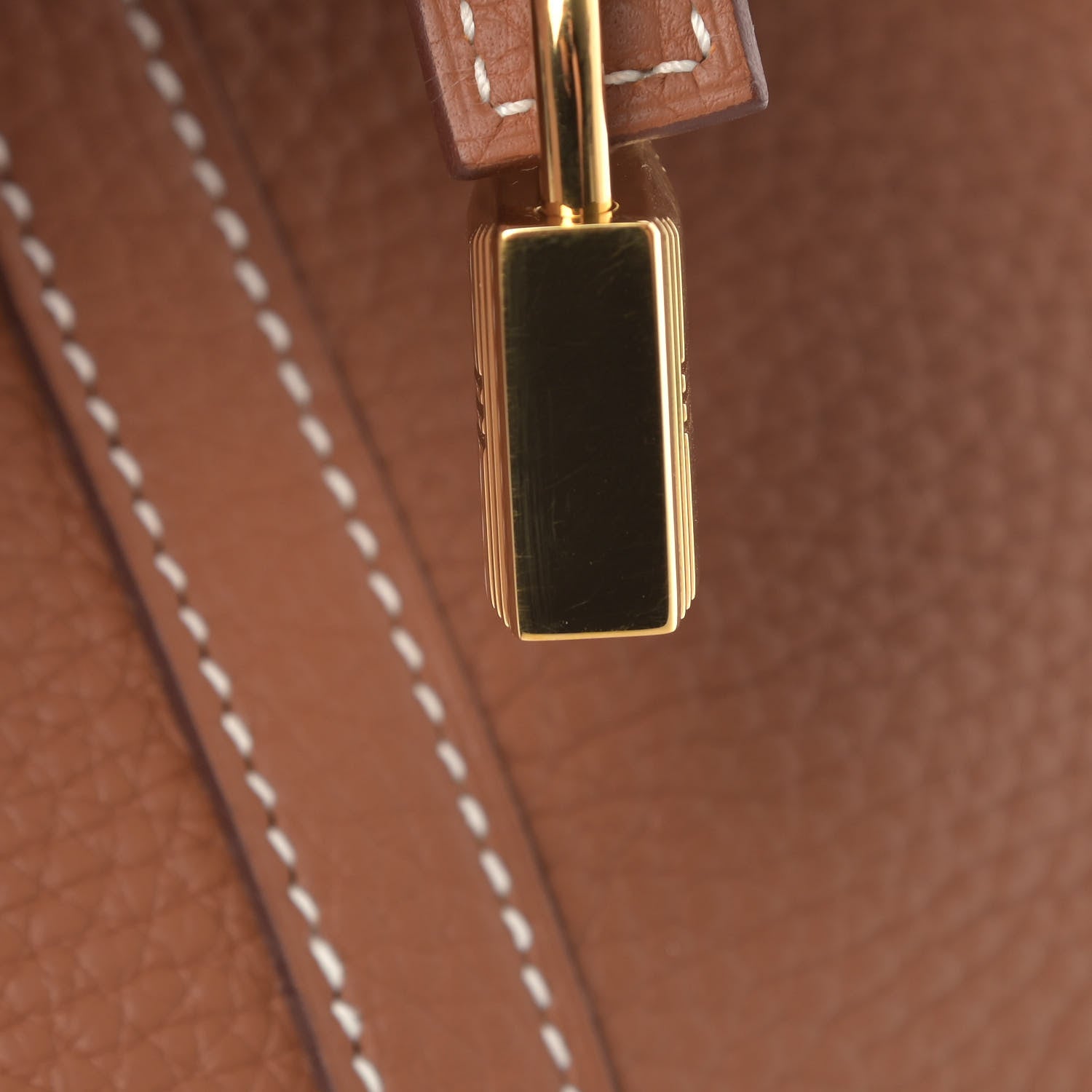 Hermes Taurillon Clemence Picotin Lock 22 MM Gold 5 of 5