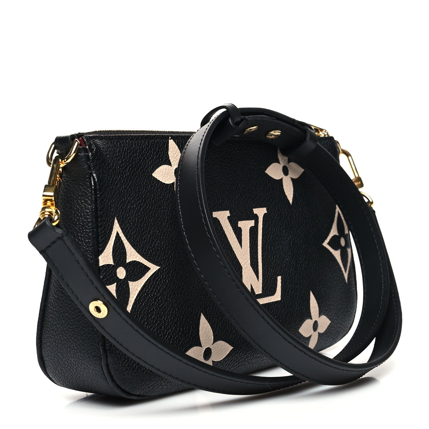 Louis Vuitton Empreinte Monogram Giant Multi Pochette Accessories Large Pochette Black Beige 2 of 9