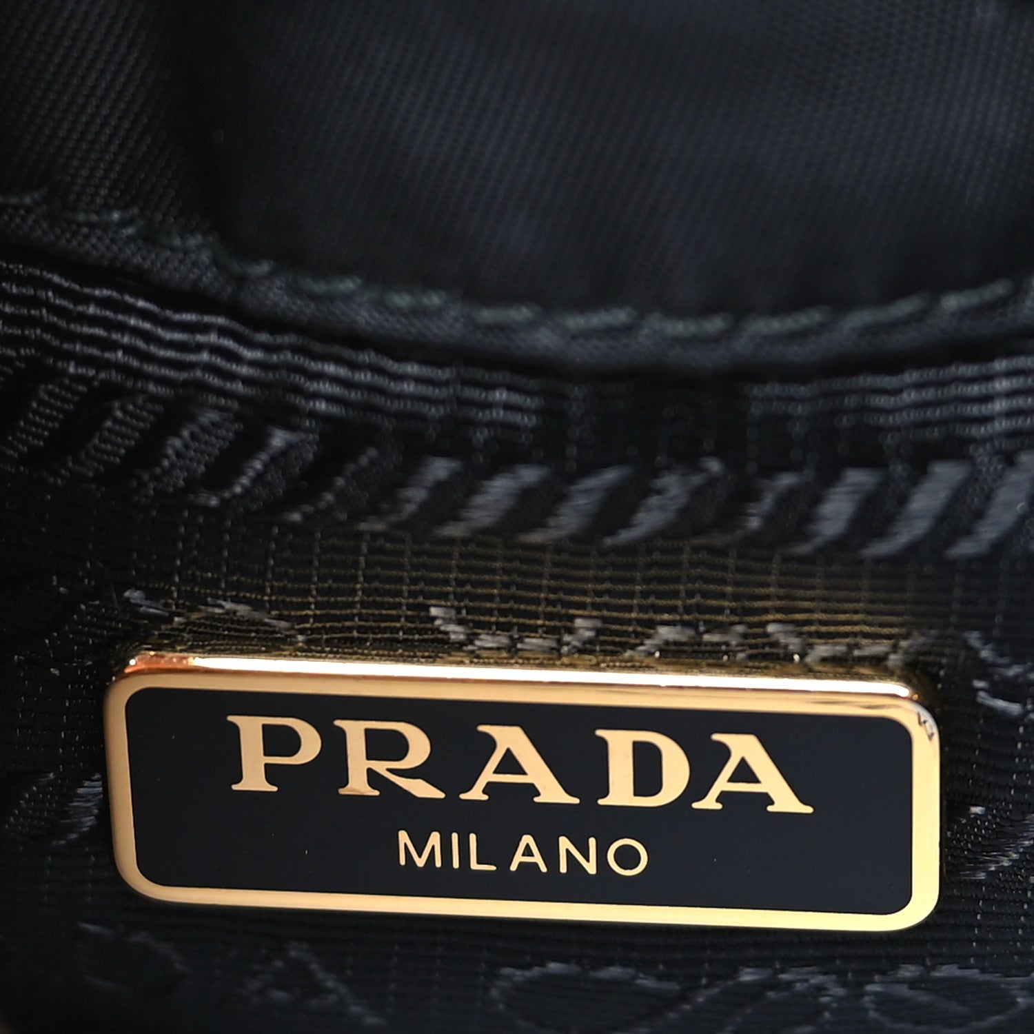 Prada Saffiano Tessuto Nylon Mini Bucket Crossbody Bag Black 6 of 9
