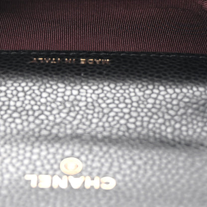 Chanel Caviar Quilted Flap Card Holder Wallet Black 5 of 9