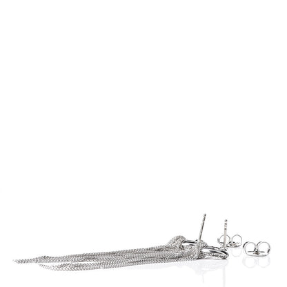 David Yurman Sterling Silver Pave Diamond Waterfall Drop Earrings 3 of 4