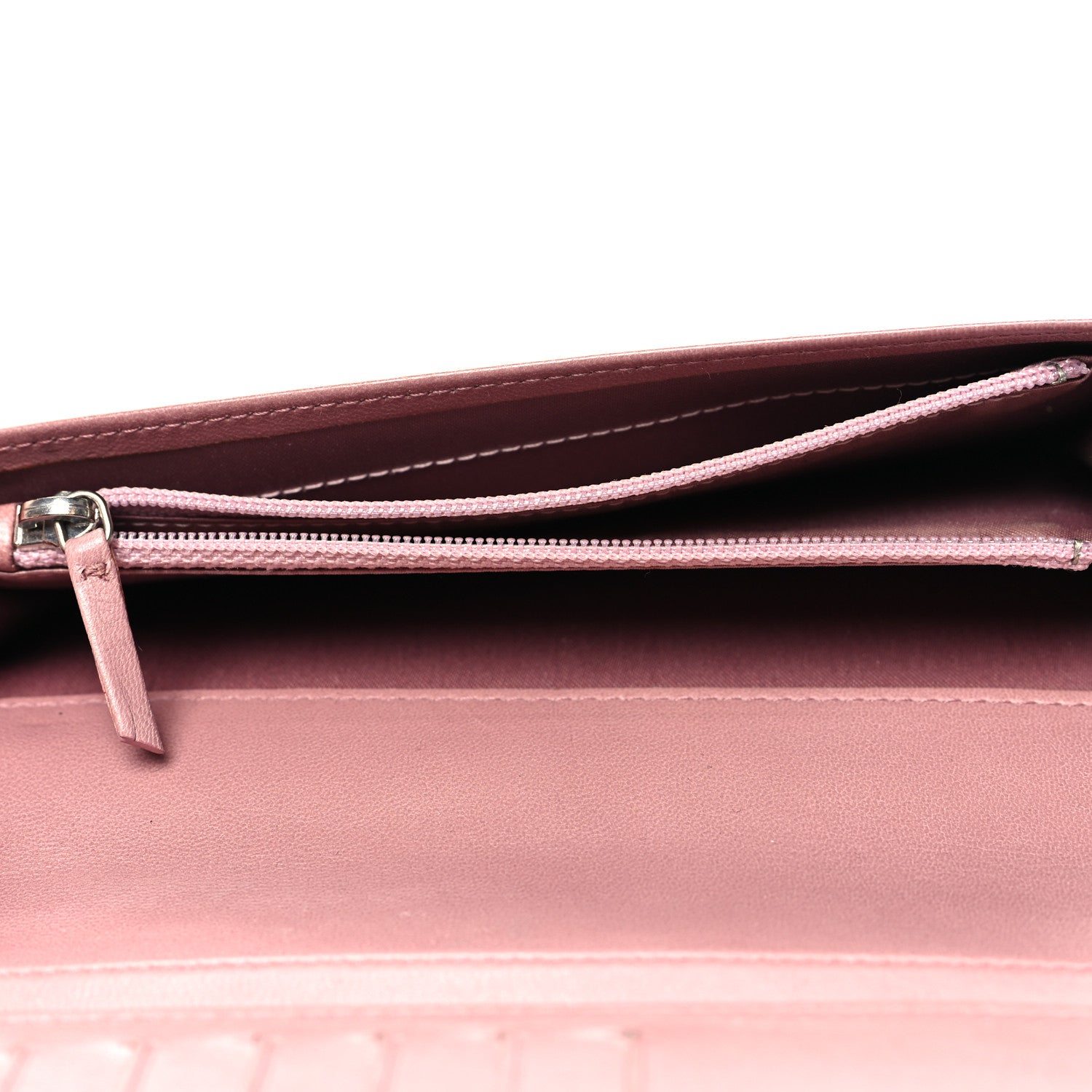 Chanel Lambskin Camellia Embossed Yen Wallet Black 6 of 10