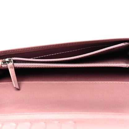 Chanel Lambskin Camellia Embossed Yen Wallet Black 6 of 10