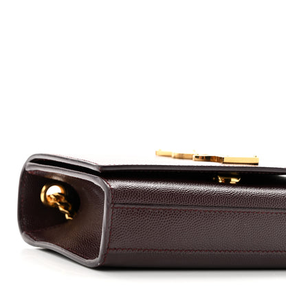Saint Laurent Grain De Poudre Small Monogram Kate Satchel Armaranto 8 of 9