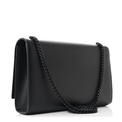 Saint Laurent Grain De Poudre Medium Classic Monogram Monochrome Kate Satchel Black 3 of 10