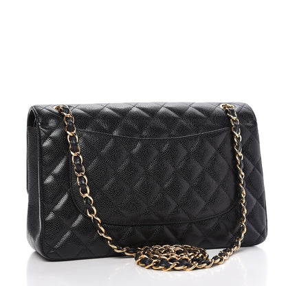 Chanel Caviar Quilted Jumbo Double Flap Black 3 of 11