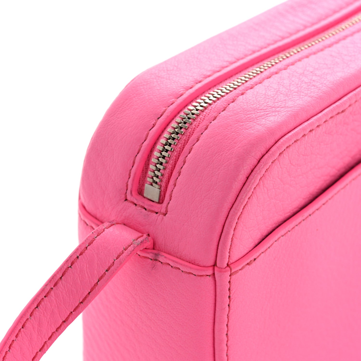 Balenciaga Calfskin Kittens Logo XS Everyday Camera Bag Acid Pink 12 of 13